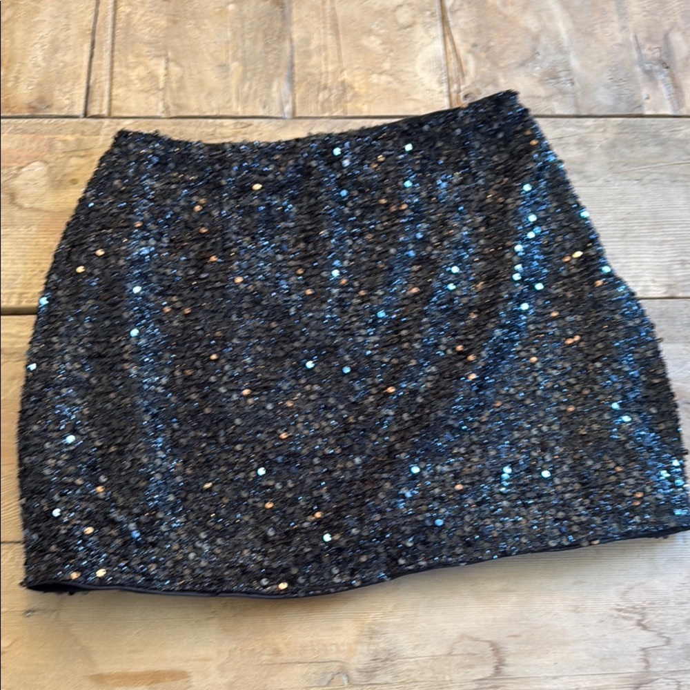 Sequin Black Skirt - Picture 3 of 4